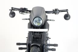 Yezdi Roadster black front shot